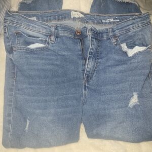 Soho Women's High Rise Cropped Jeans - Light Blue